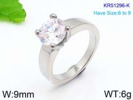 Stainless Steel Stone&Crystal Ring