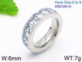 Stainless Steel Stone&Crystal Ring