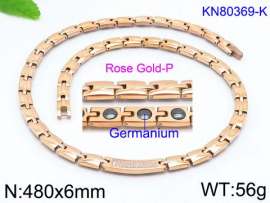 SS Rose Gold-Plating Necklace