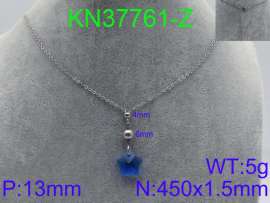 Stainless Steel Stone & Crystal Necklace