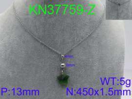 Stainless Steel Stone & Crystal Necklace