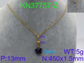Stainless Steel Stone & Crystal Necklace