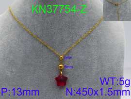 Stainless Steel Stone & Crystal Necklace