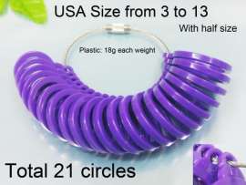 Plastic Measure Finger Circle--US Size 3 to 13