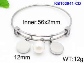 Stainless Steel Stone Bangle