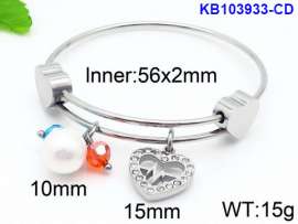 Stainless Steel Stone Bangle