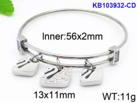 Stainless Steel Stone Bangle