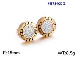 Stainless Steel Stone&Crystal Earring