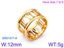 Stainless Steel Gold-plating Ring