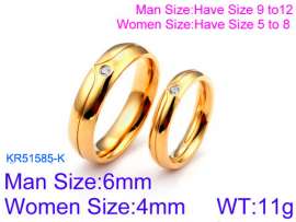 Stainless Steel Stone&Crystal Ring
