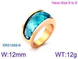 Stainless Steel Stone&Crystal Ring