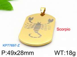 Stainless Steel Gold-plating Pendant