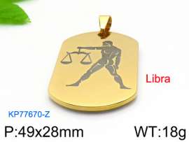 Stainless Steel Gold-plating Pendant