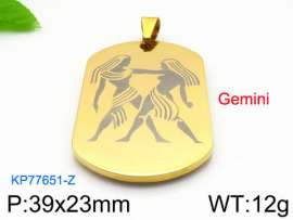 Stainless Steel Gold-plating Pendant