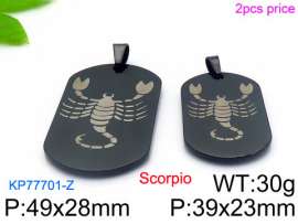 Stainless Steel Black-plating Pendant