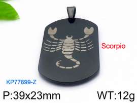 Stainless Steel Black-plating Pendant