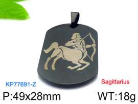 Stainless Steel Black-plating Pendant