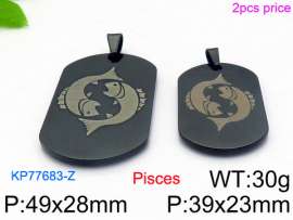 Stainless Steel Black-plating Pendant