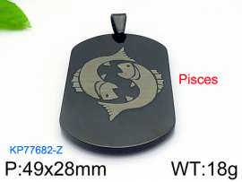 Stainless Steel Black-plating Pendant