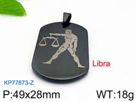 Stainless Steel Black-plating Pendant