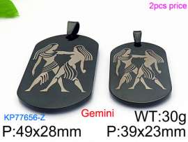 Stainless Steel Black-plating Pendant