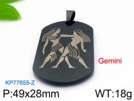 Stainless Steel Black-plating Pendant