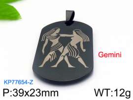 Stainless Steel Black-plating Pendant