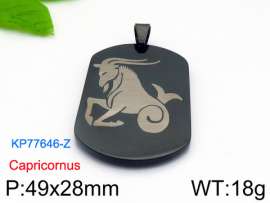 Stainless Steel Black-plating Pendant