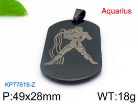 Stainless Steel Black-plating Pendant