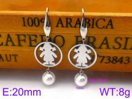 SS Shell Pearl Earrings