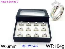 Stainless Steel Stone&Crystal Ring