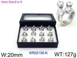 Stainless Steel Stone&Crystal Ring