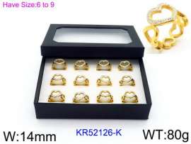 Stainless Steel Stone&Crystal Ring