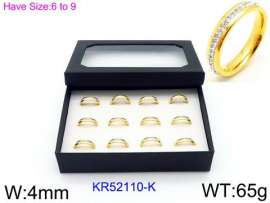 Stainless Steel Stone&Crystal Ring