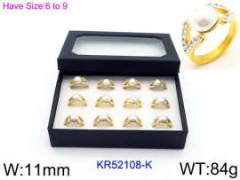 Stainless Steel Stone&Crystal Ring