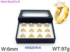 Stainless Steel Stone&Crystal Ring