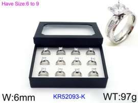 Stainless Steel Stone&Crystal Ring