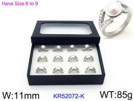 Stainless Steel Stone&Crystal Ring