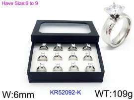 Stainless Steel Stone&Crystal Ring