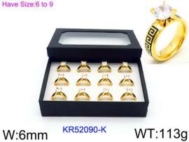 Stainless Steel Stone&Crystal Ring