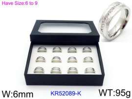 Stainless Steel Stone&Crystal Ring