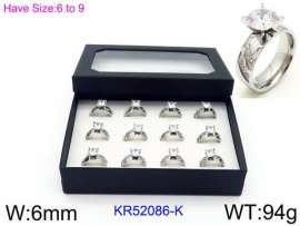 Stainless Steel Stone&Crystal Ring
