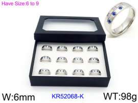 Stainless Steel Stone&Crystal Ring