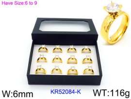 Stainless Steel Stone&Crystal Ring