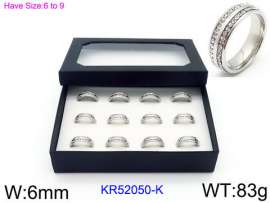 Stainless Steel Stone&Crystal Ring