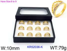 Stainless Steel Stone&Crystal Ring