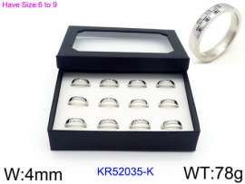 Stainless Steel Stone&Crystal Ring