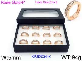 Stainless Steel Stone&Crystal Ring