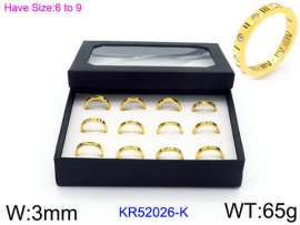 Stainless Steel Stone&Crystal Ring
