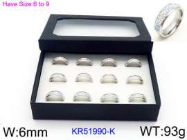 Stainless Steel Stone&Crystal Ring